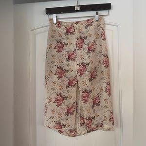 Reformation floral skirt